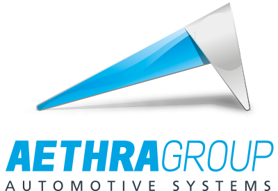 O logotipo para sistemas automotivos do grupo aethra
