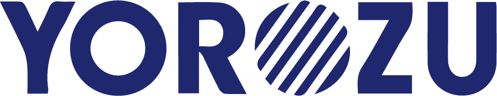 A palavra yorzu está escrita em azul sobre fundo branco.