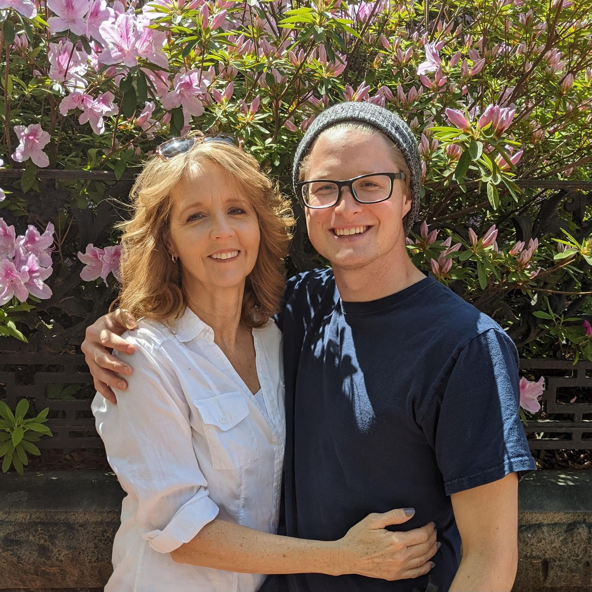 Image of RETEX's Caleb Hennon with his mom, for Mother's Day.