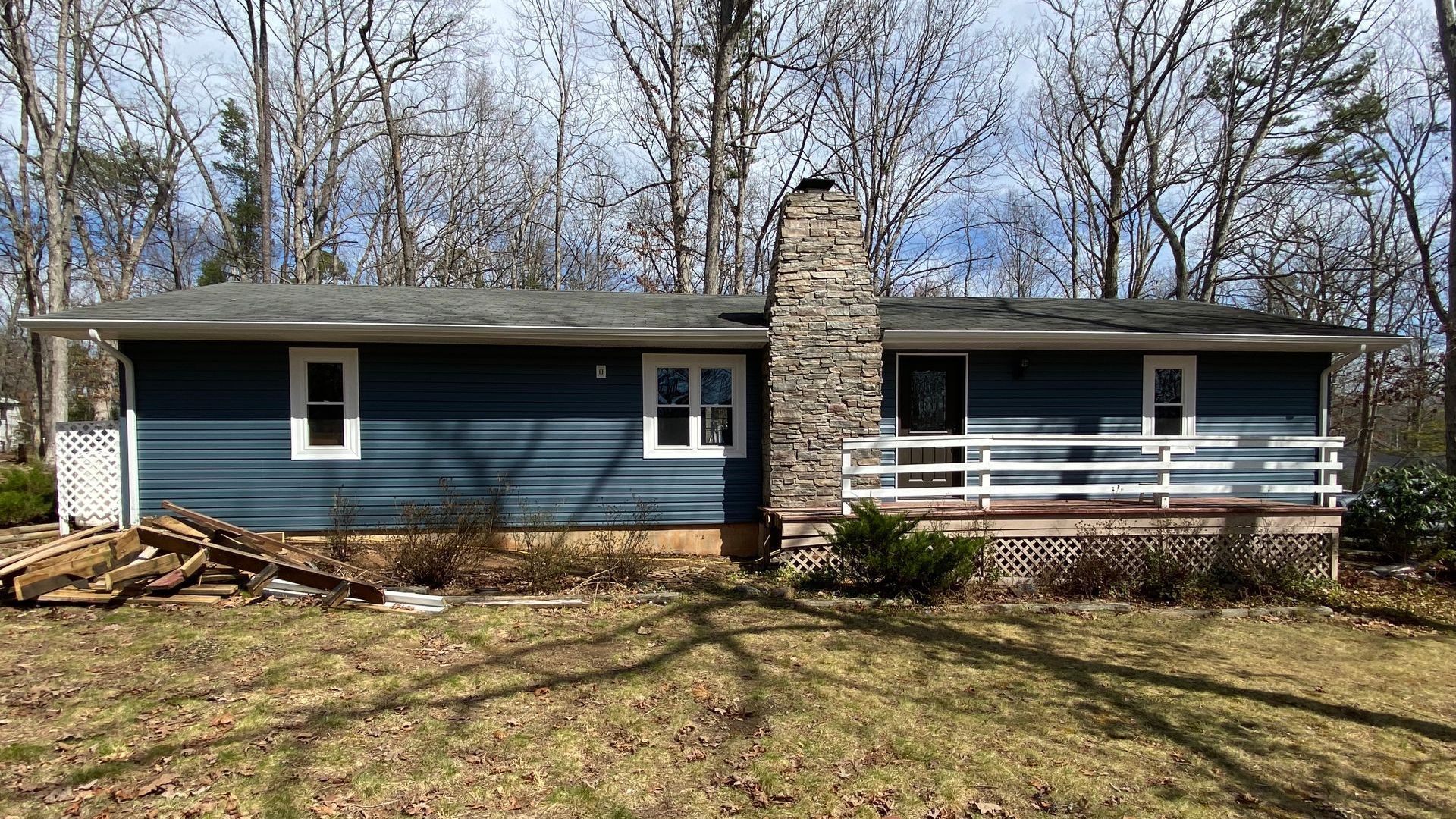 Retex replaced the siding, reframed  and installed new windows for this home in Locust Grove, VA 22508 with vinyl in 2024.