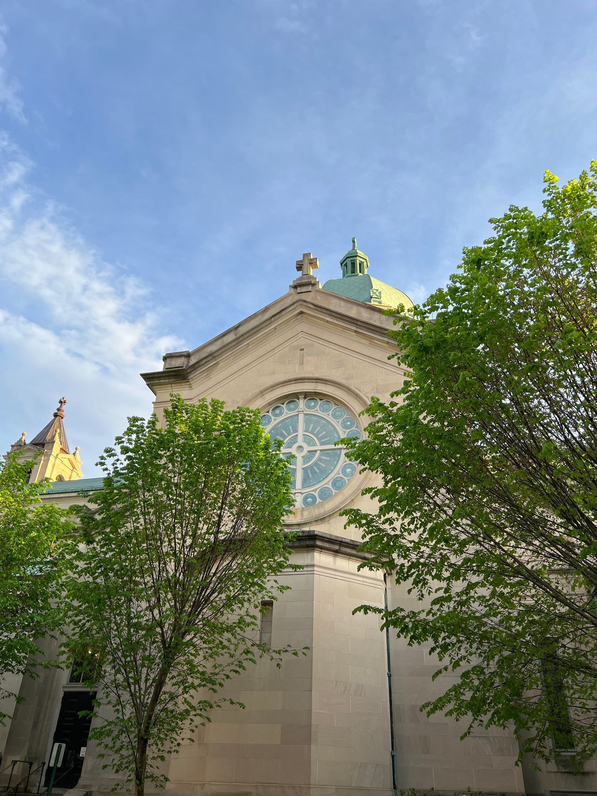 Image of side view of The Cathedral of the Sacred Heart. Photo by RETEX's Katelyn Lewis.