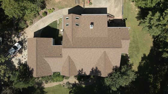 Photo of RETEX roof replacement in Richmond VA. GAF Timberline Charcoal architectural asphalt shingles.
