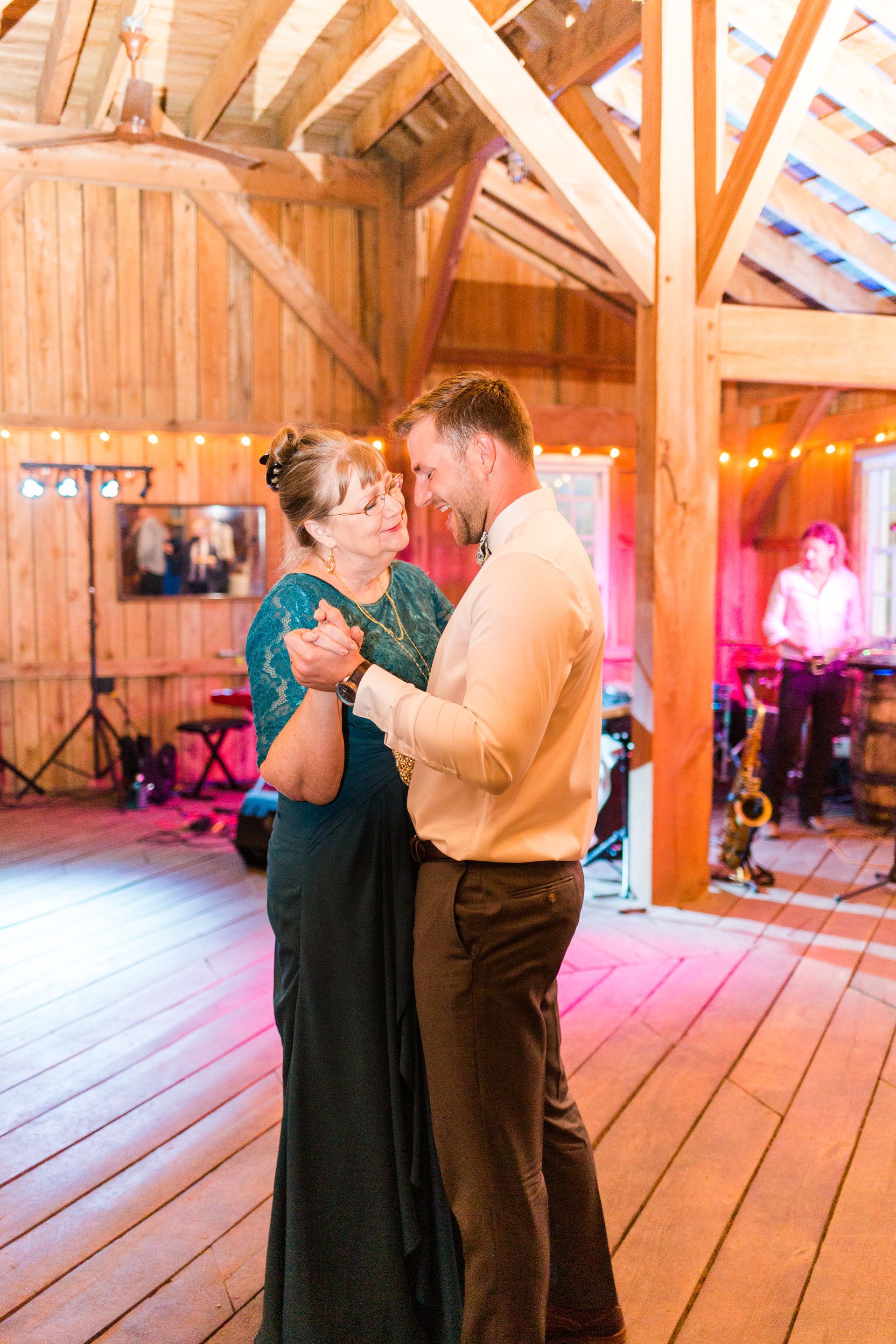 Image of RETEX's Josh Lewis dancing with his mother, for Mother's Day post.