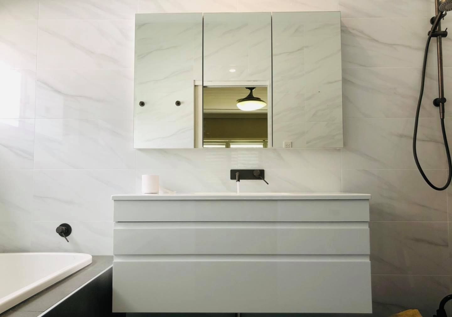 Our White Modern Bathroom Project | Warners Bay, NSW | Straightline
