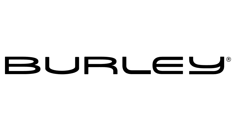 A black and white logo for burley on a white background.