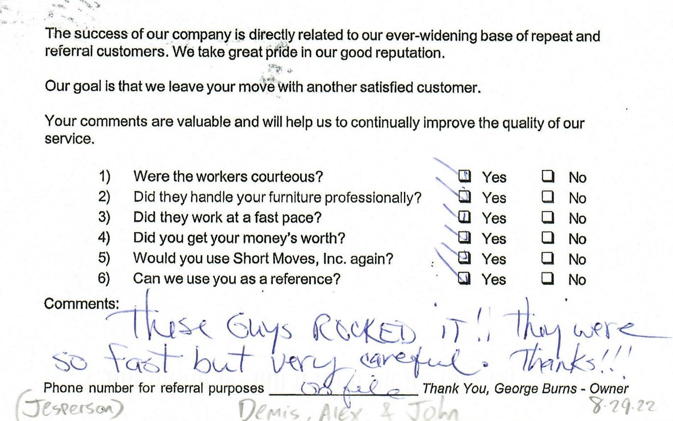 Short Moves - Local Florida Moving Company - Since 1990