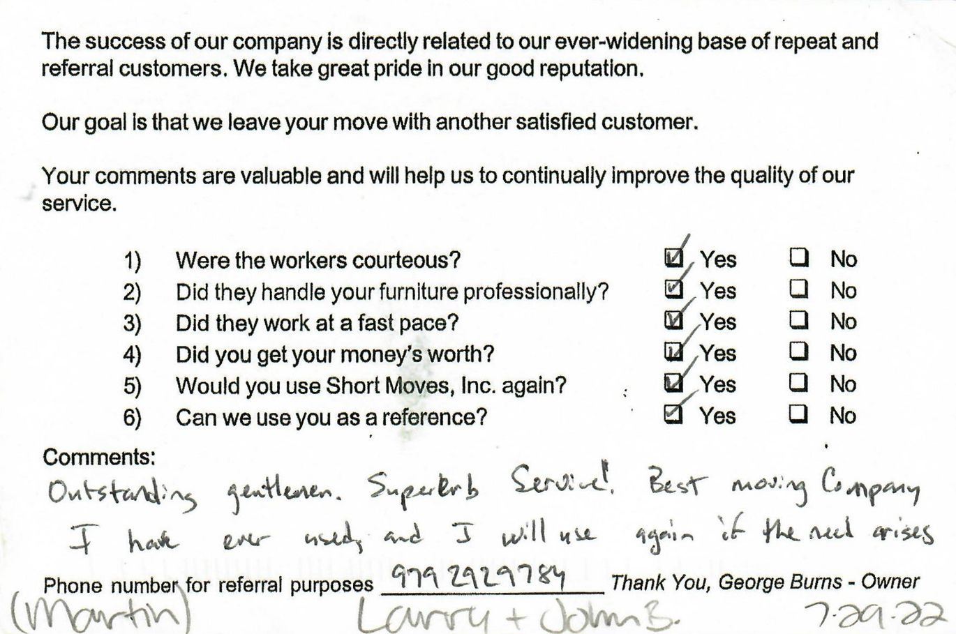 Short Moves - Local Florida Moving Company - Since 1990