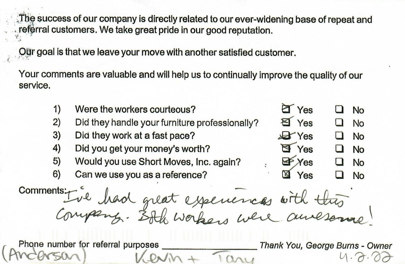 Short Moves - Local Florida Moving Company - Since 1990