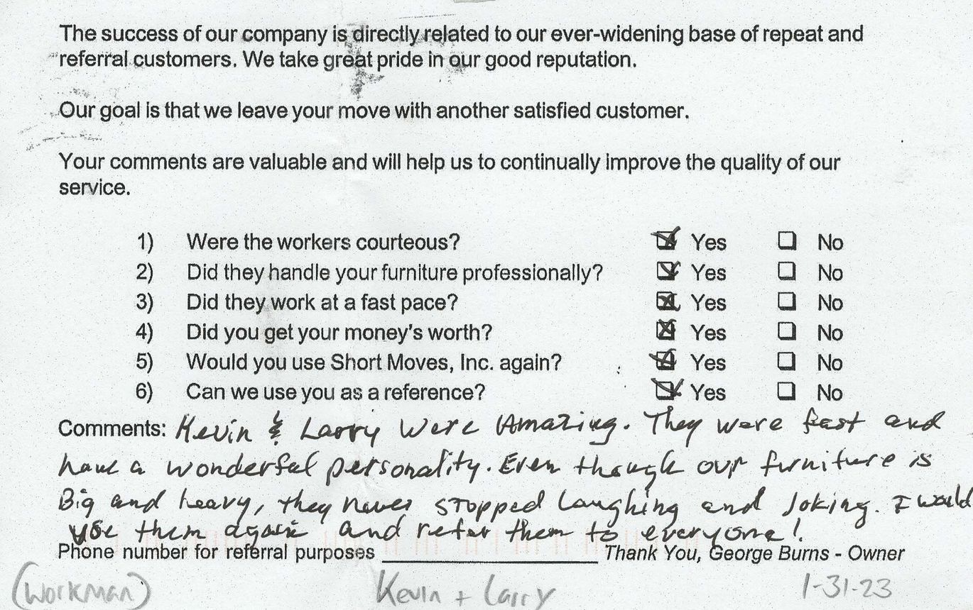 Short Moves - Local Florida Moving Company - Since 1990