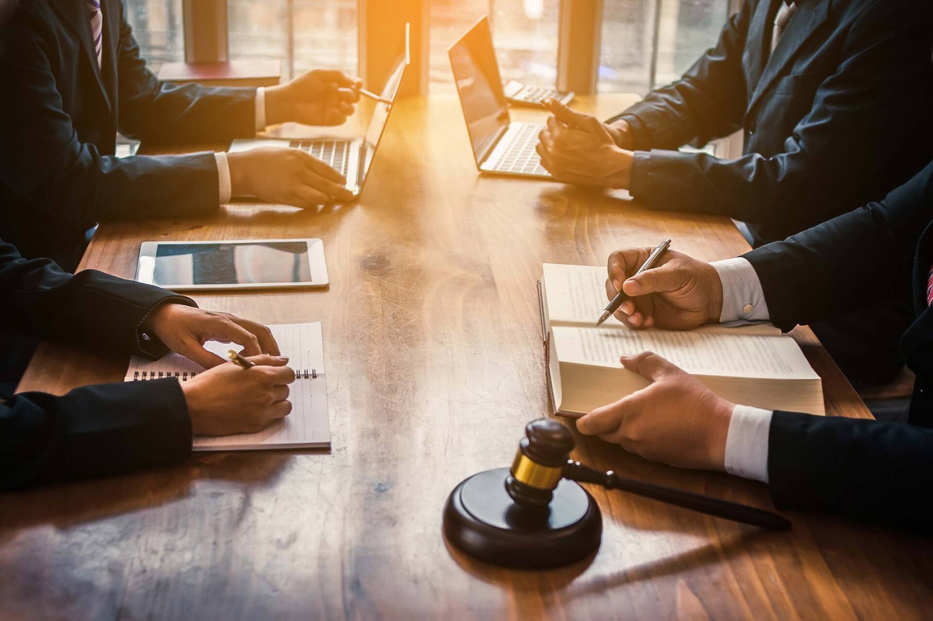 Lawyer with Client — Graham, NC — Brad Buchanan Attorney At Law PLLC