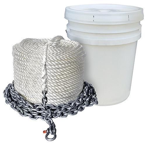 Anchor Rode 300' Nylon Rope with 15' Chain – 1/2