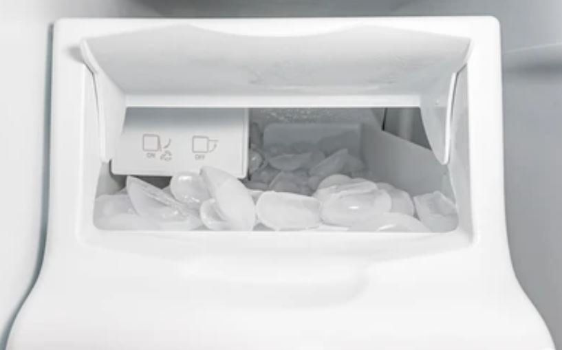 Full Ice Maker in Refrigerator