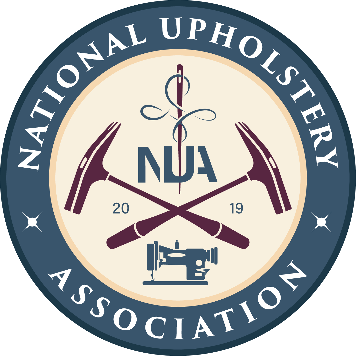 The logo for the national upholstery association