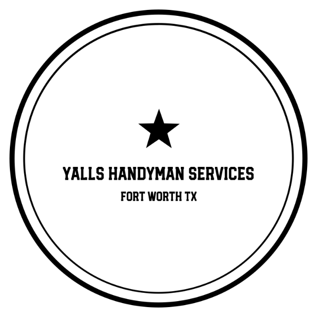 Logo for Yalls Handyman Services of Fort Worth TX; black star inside a double-lined circle.