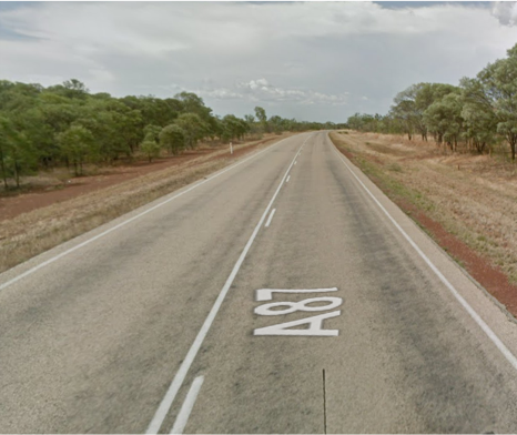 A road with the number 481 painted on it