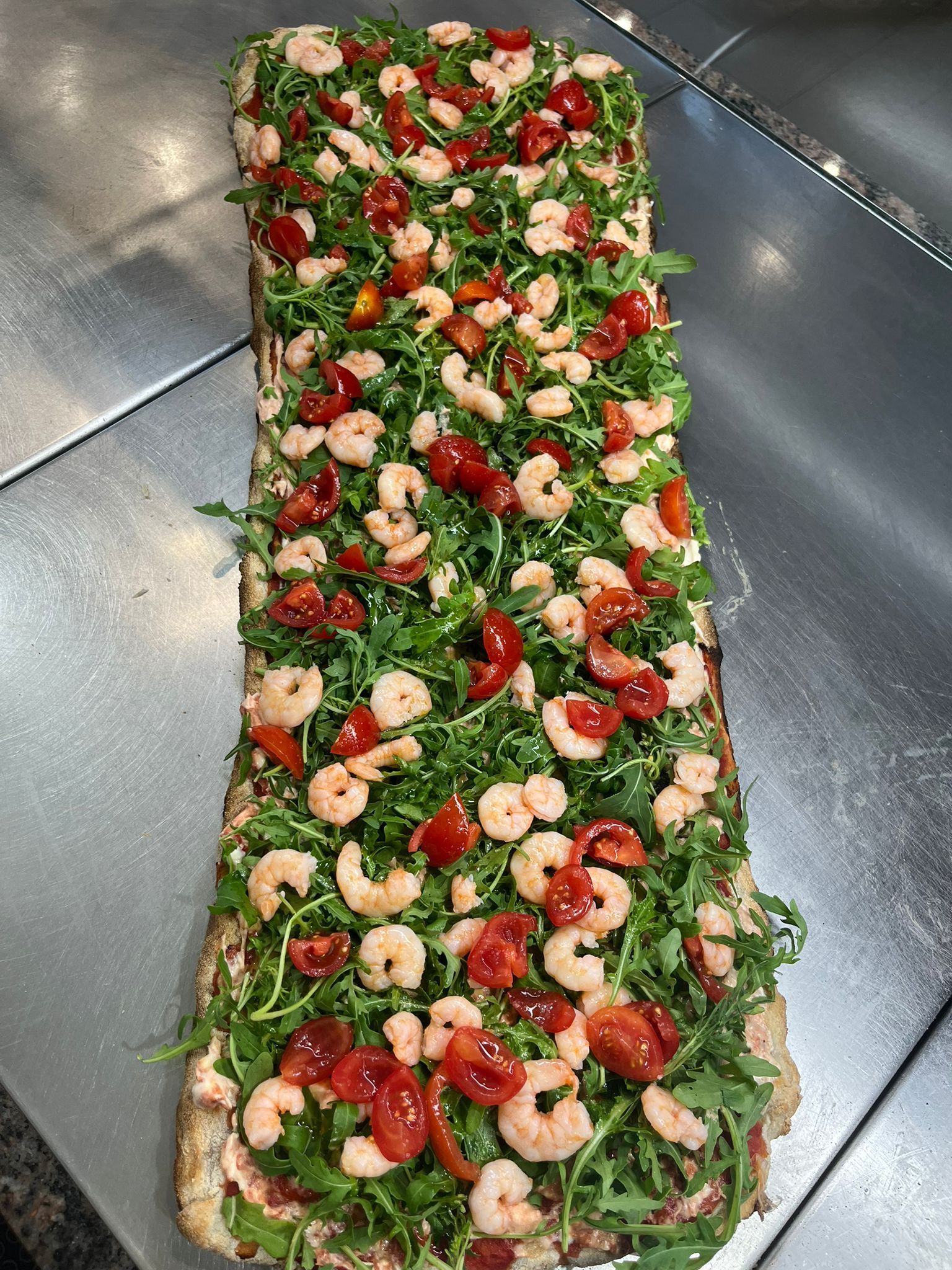Pizza alla pala gamberetti