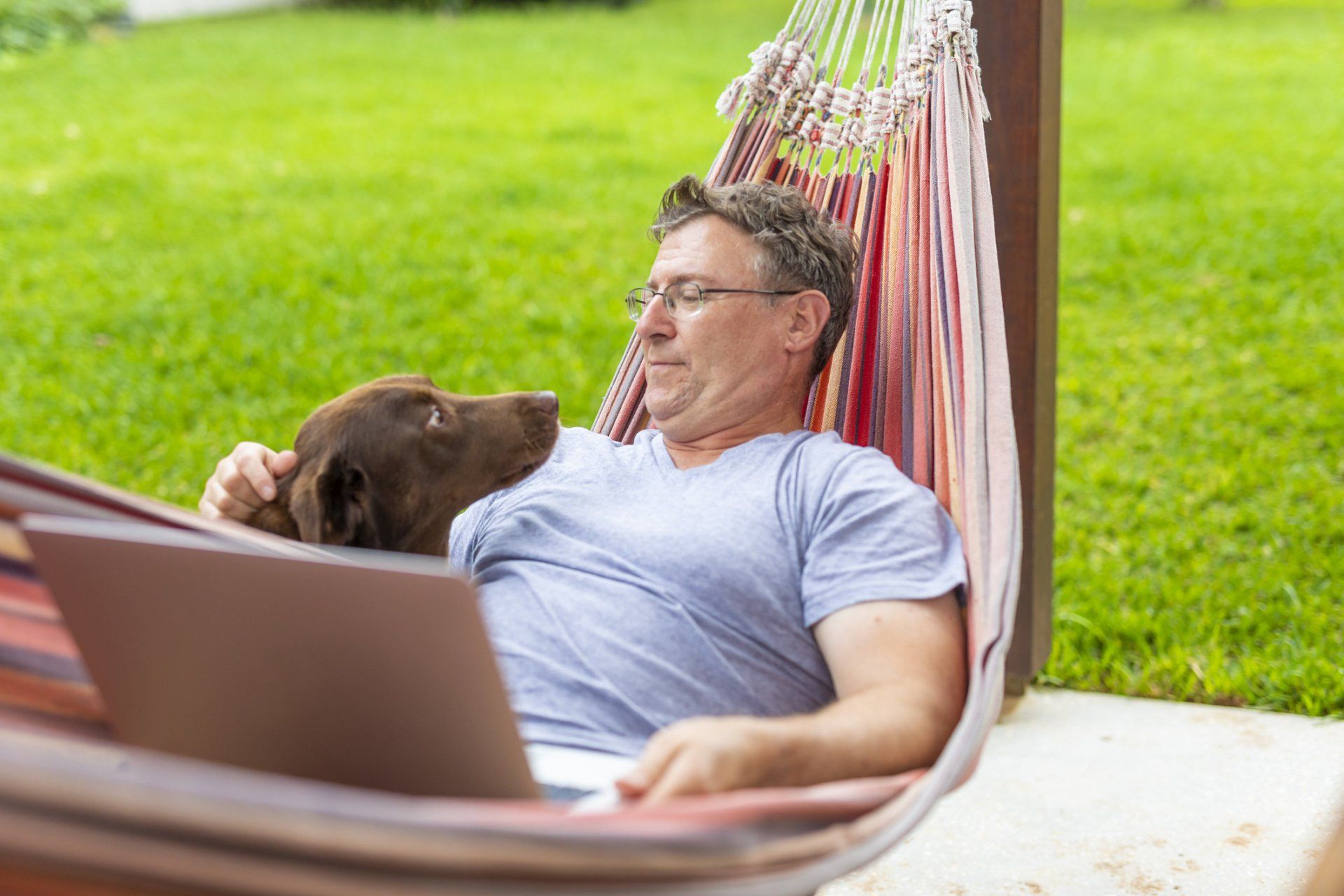 Dog Running on Lawn — Sydney, NSW — Emerald Lawn Landscape