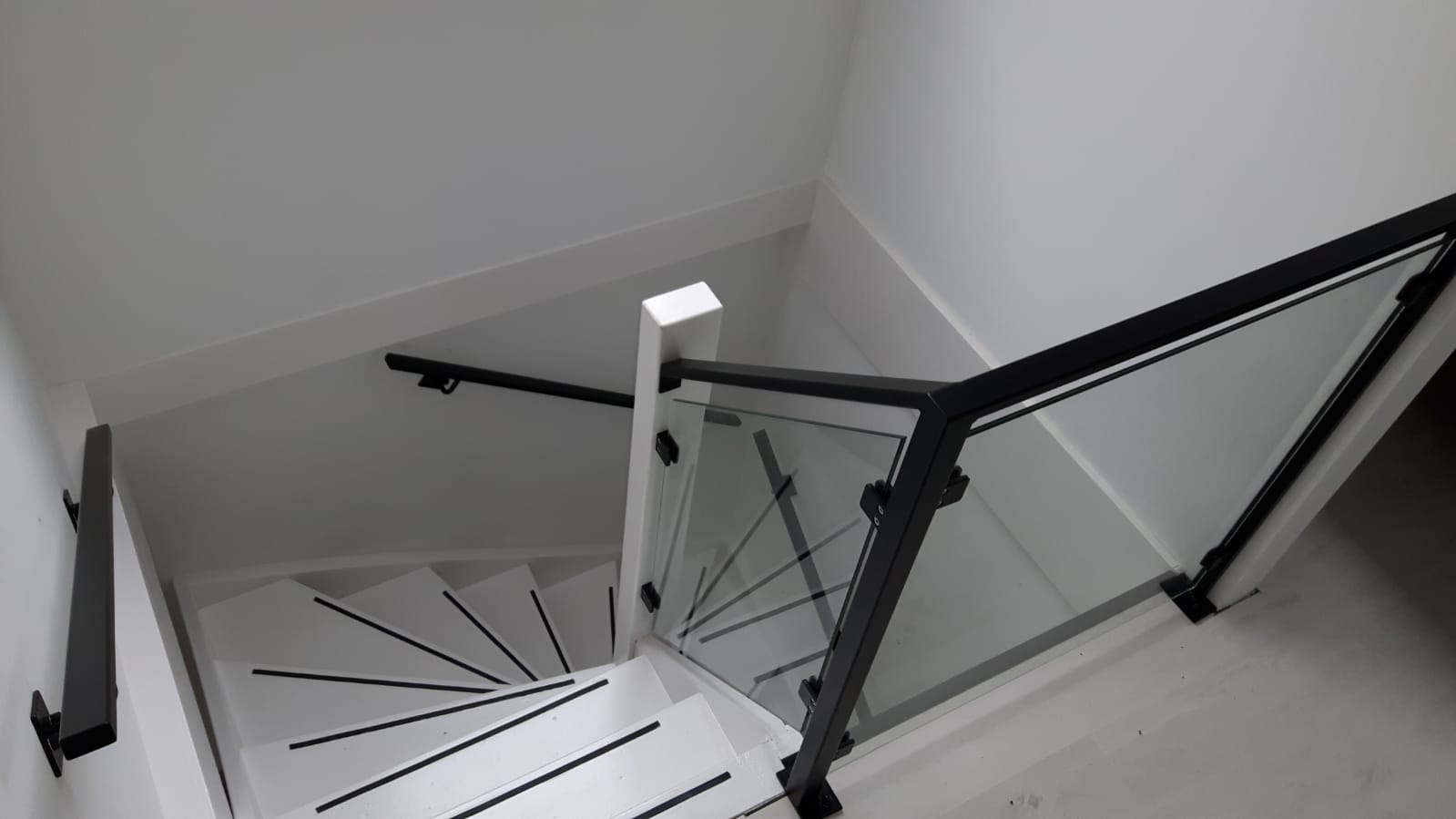 muurleuning, hek, trapleuning, glas