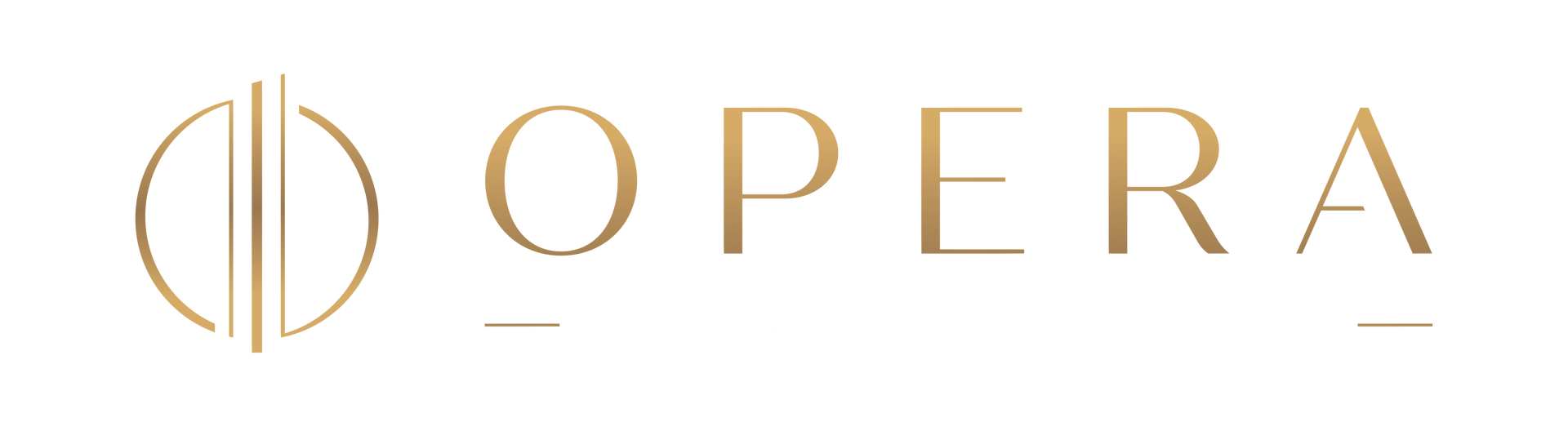Gold OPERA logo on a white background with a circular monogram icon.