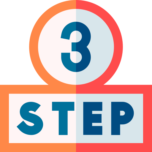 A graphic showing the number 3 inside a circle above the word 