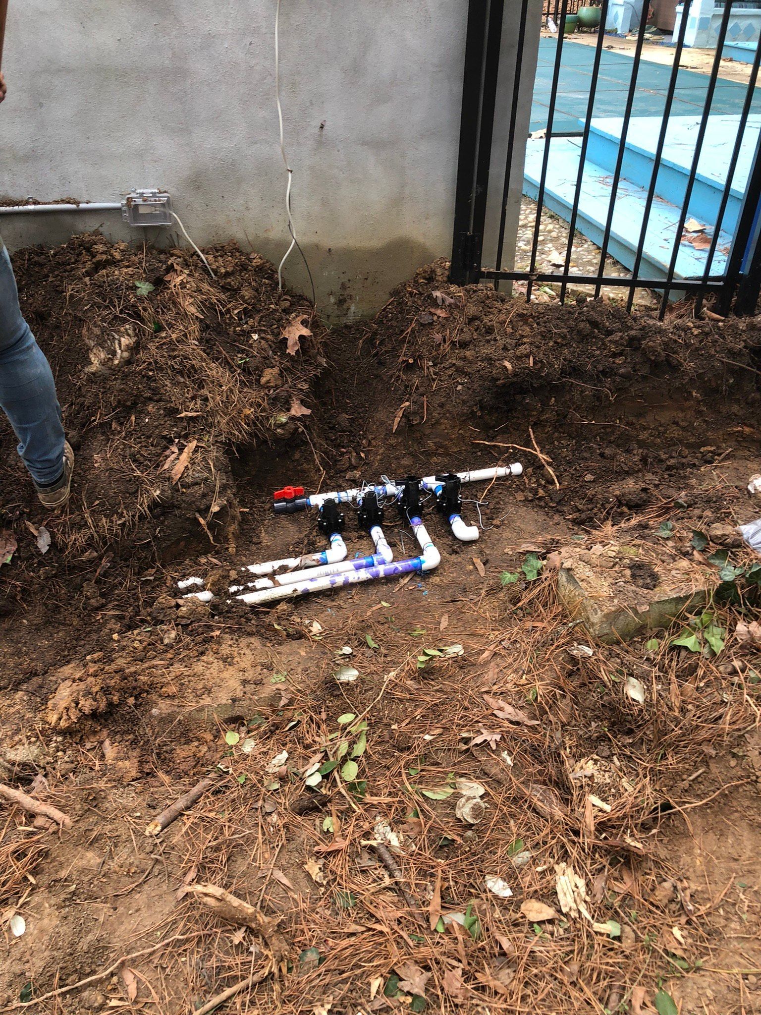 Newly Installed Pipes for Irrigation