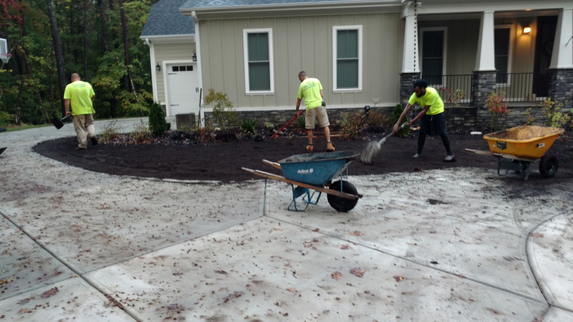 Cleaning the House Front Yard