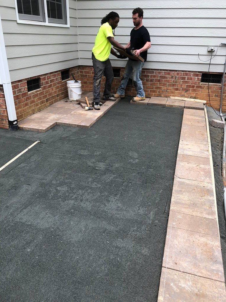 Laying Concrete Tiles