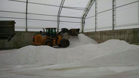Commercial Vehicle Distributing Salt — Bloomington, IL — McLean County Asphalt Co.