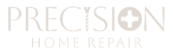 Logo for Precision Home Repair with the word