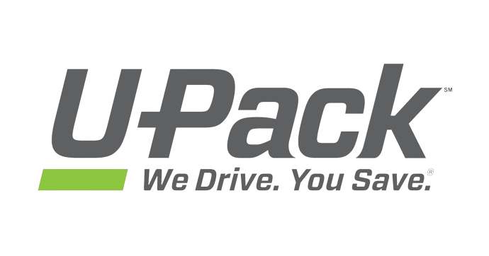 The u-pack logo says we drive you save.