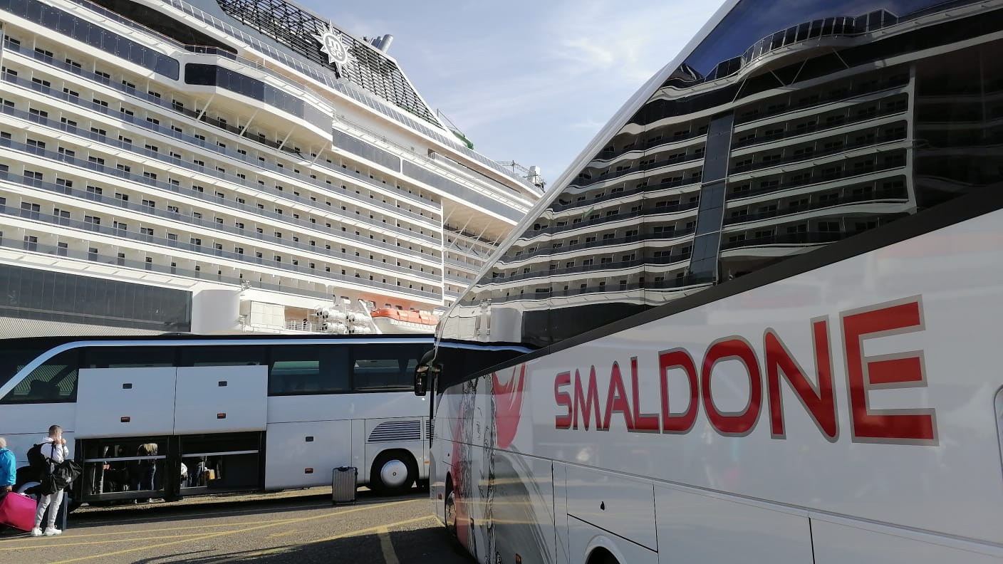 bus turistico imbarco crociera