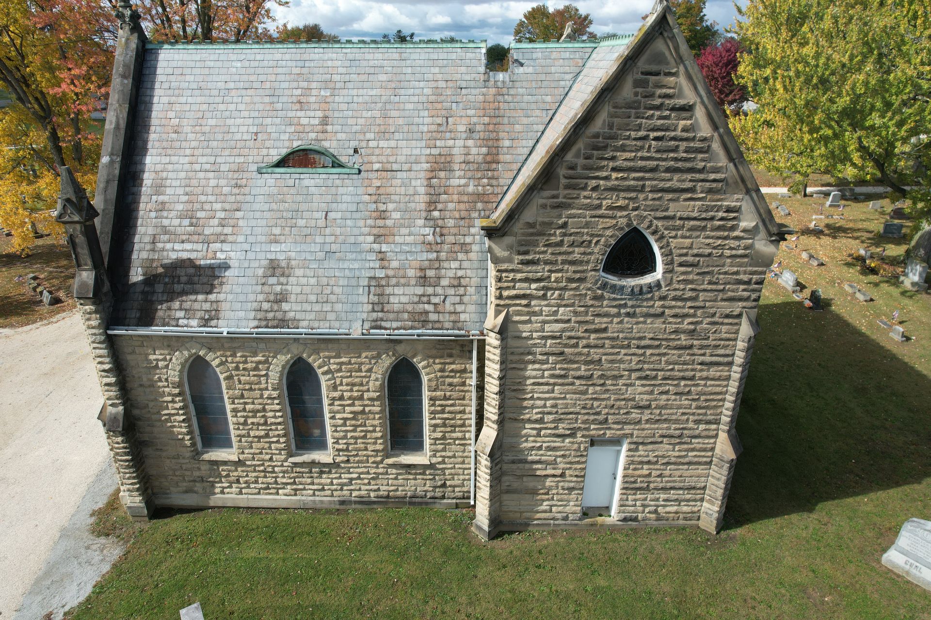 Grove Chapel aerial view