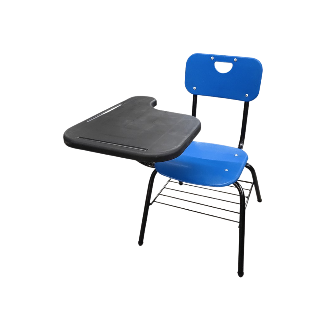 PUPITRE ESCOLAR CON ASIENTO Y RESPALDO CON PARRILLA PARA UTILES