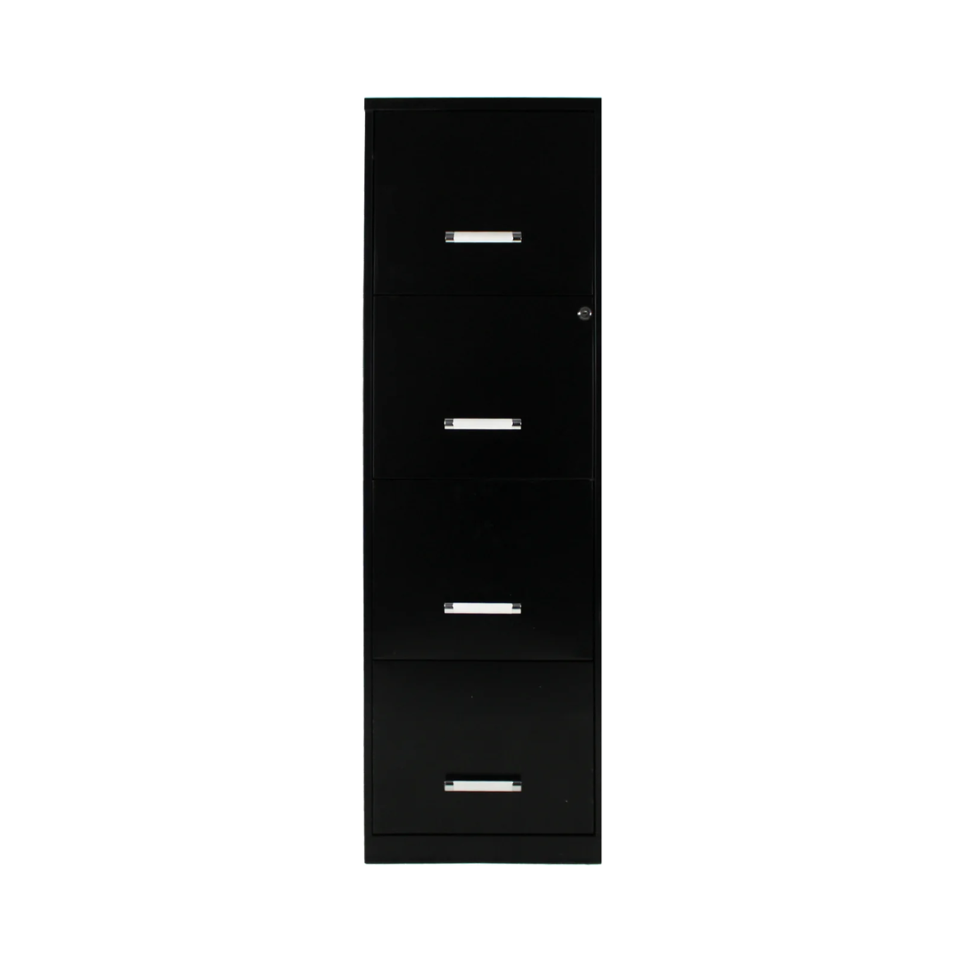 ARCHIVERO VERTICAL 4 GAVETAS NEGRO