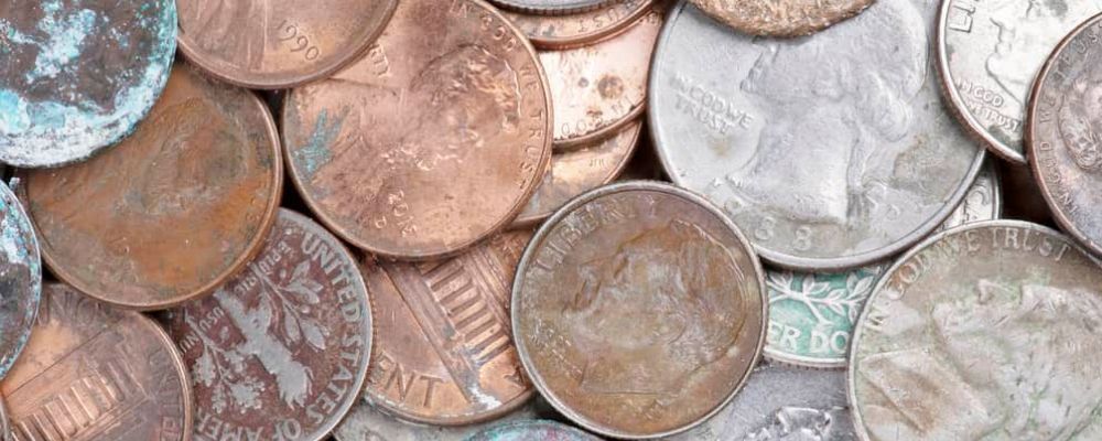 removing oxidation from old coins