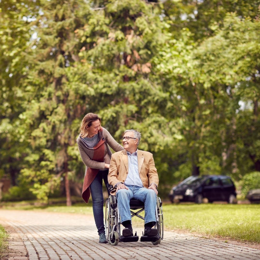 people out for a walk