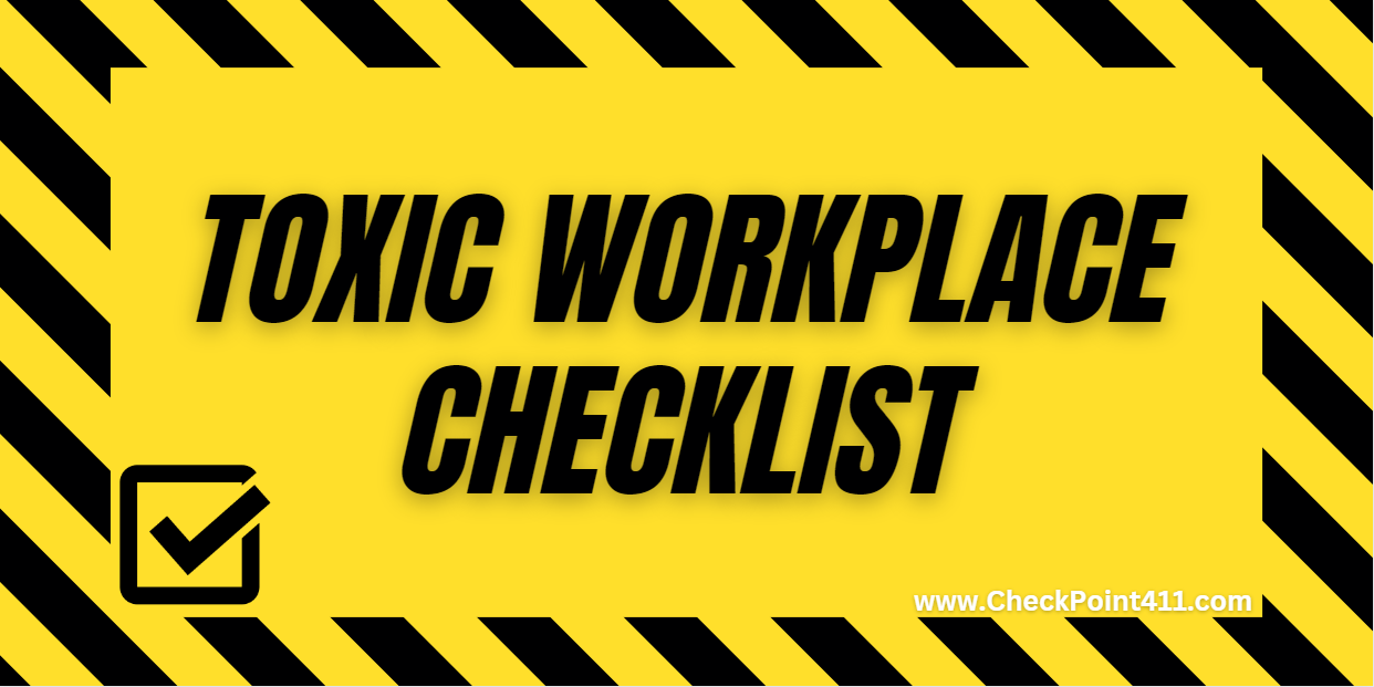 toxic workplace checklist