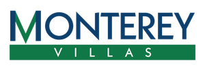 Monterey Villas logo with green "M", dark blue "Monterey," and green "VILLAS" in a horizontal green rectangle.