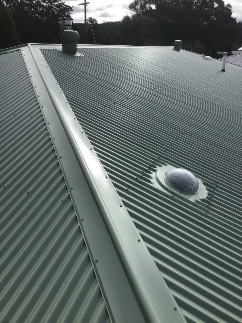 A Close Up Of A Roof With A Skylight On It — Glenroofing Pty Ltd In Wingham, NSW