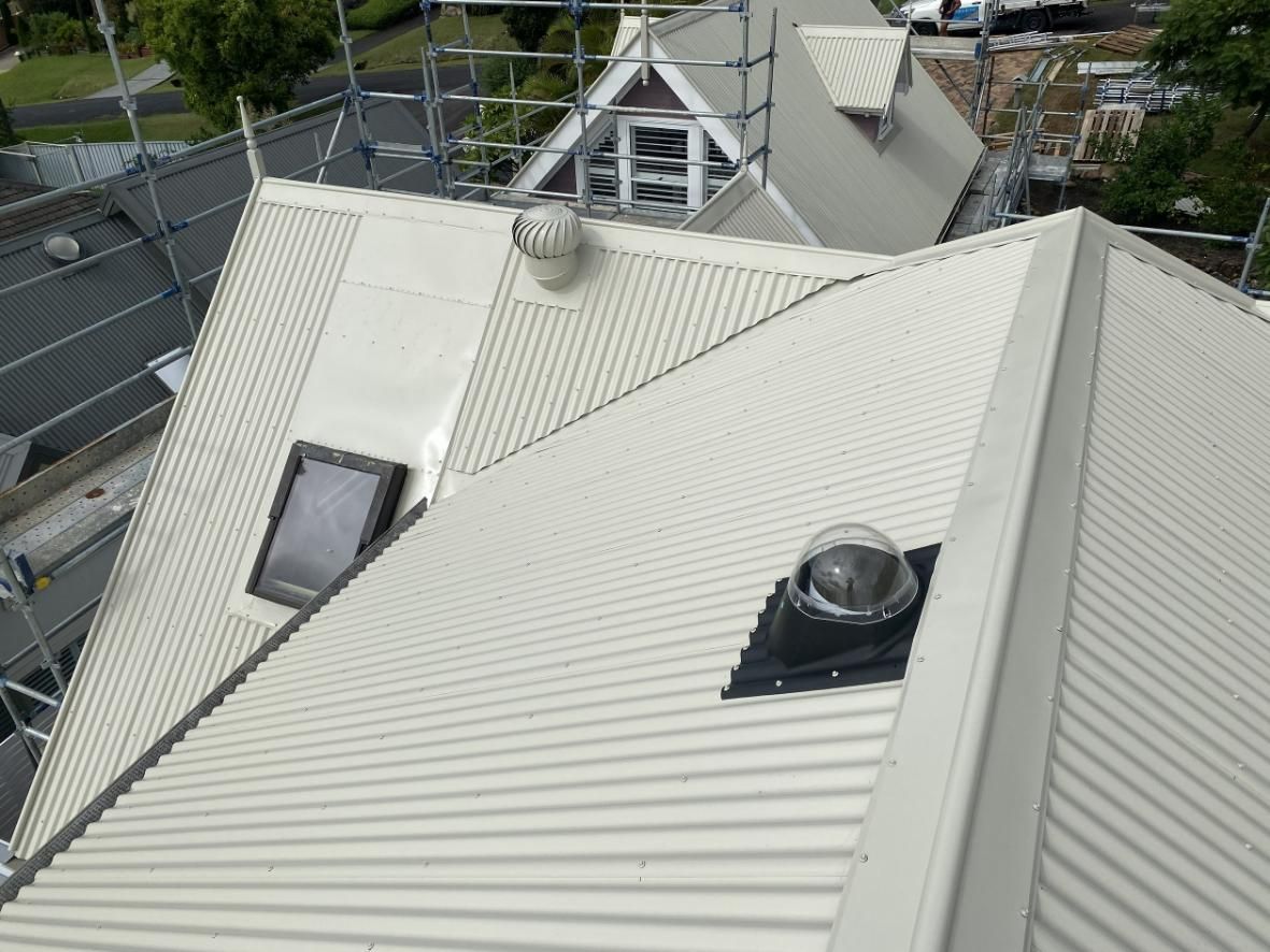 A White Roof With A Skylight On Top Of It — Glenroofing Pty Ltd In Taree, NSW