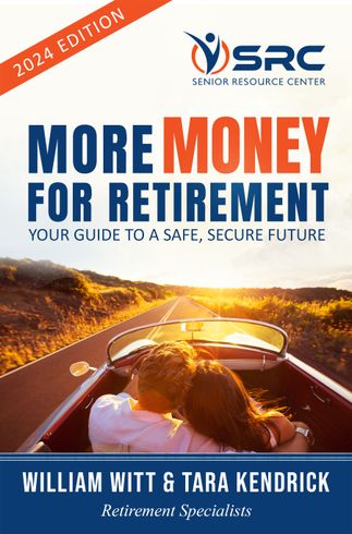 A couple is sitting in a car on the cover of a book titled more money for retirement.