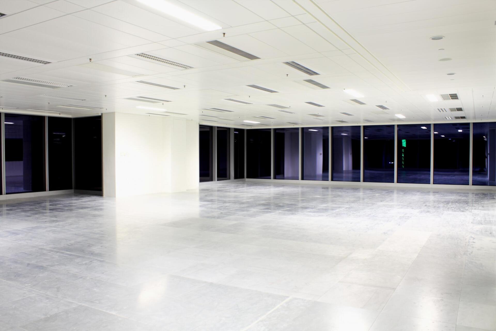 a commercial building with epoxy flooring