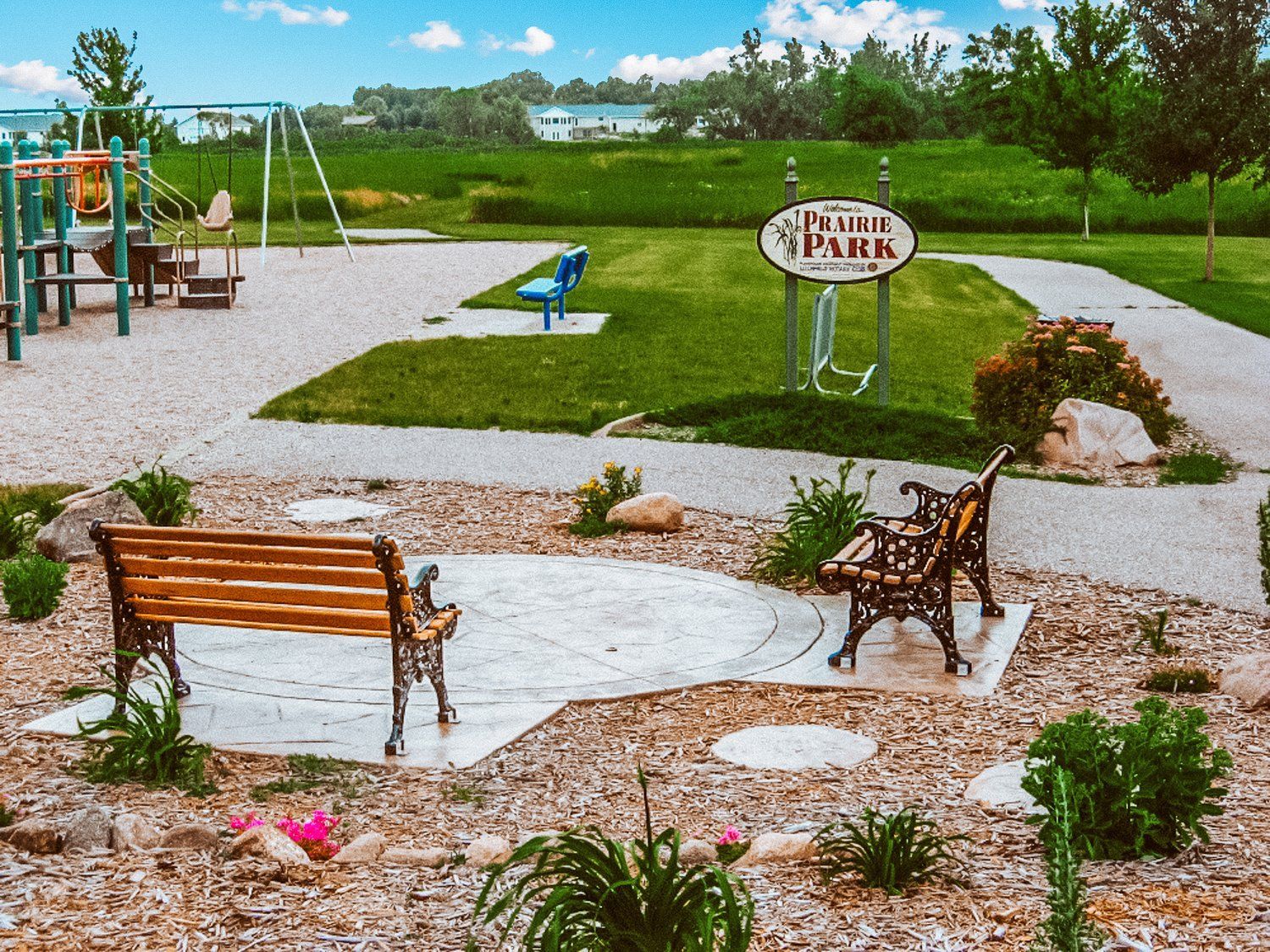 A park with a sign that says lyndale park