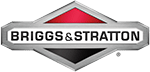 Le logo de briggs et stratton est un losange rouge et noir.