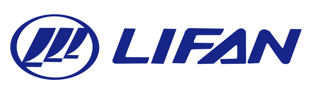 Le logo de lifan est bleu et blanc sur fond blanc.