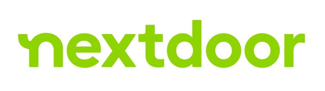 A green nextdoor logo on a white background