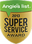 A yellow and green badge that says `` super service award ''. | Import Specialty Service