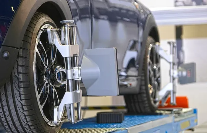 Wheel alignments in garage | Import Specialty Service