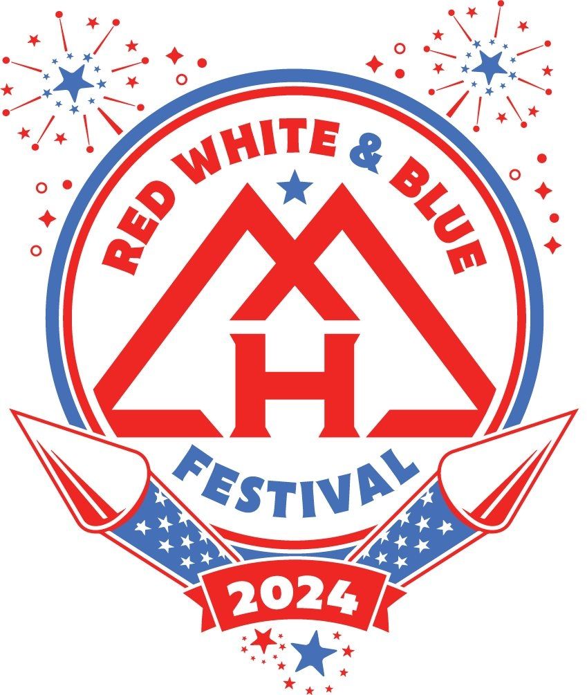 Red White and Blue logo and link to website