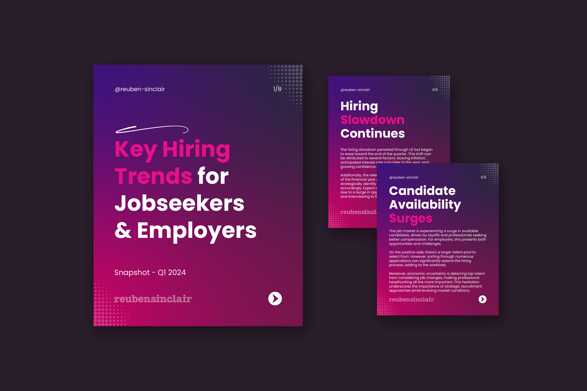 A poster for key hiring trends for jobseekers and employers